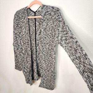 American Eagle Cardigan - Sweater, cozy, warm, black, white, soft, long sleeve